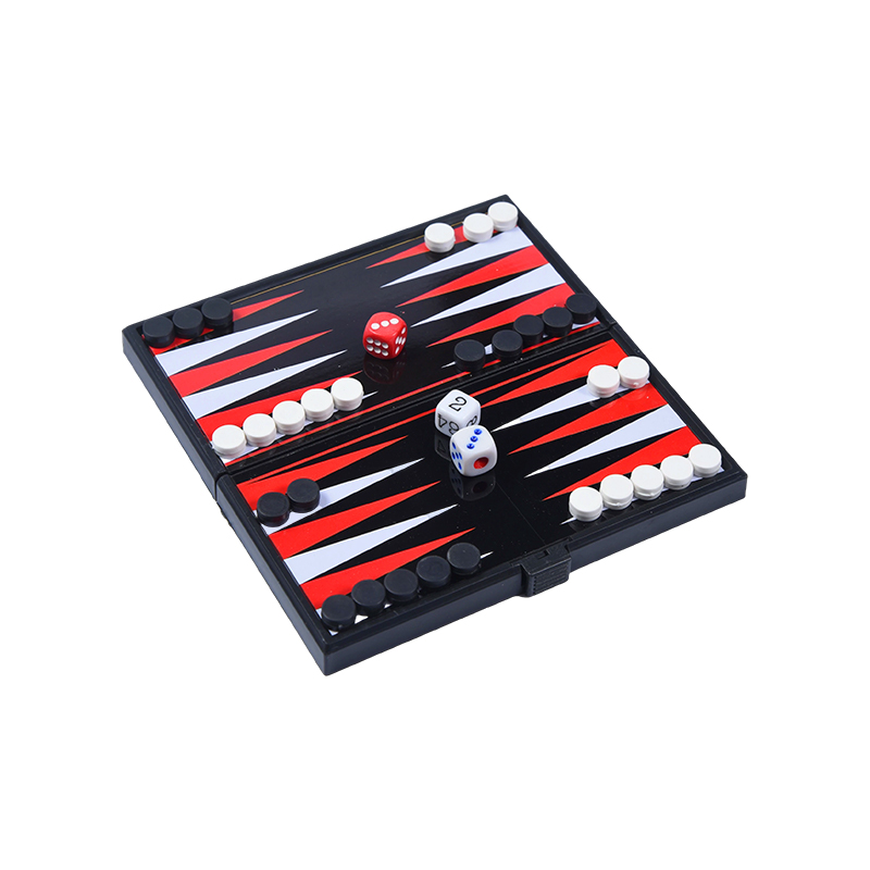 Ensemble de jeu de backgammon magnétique double face portable