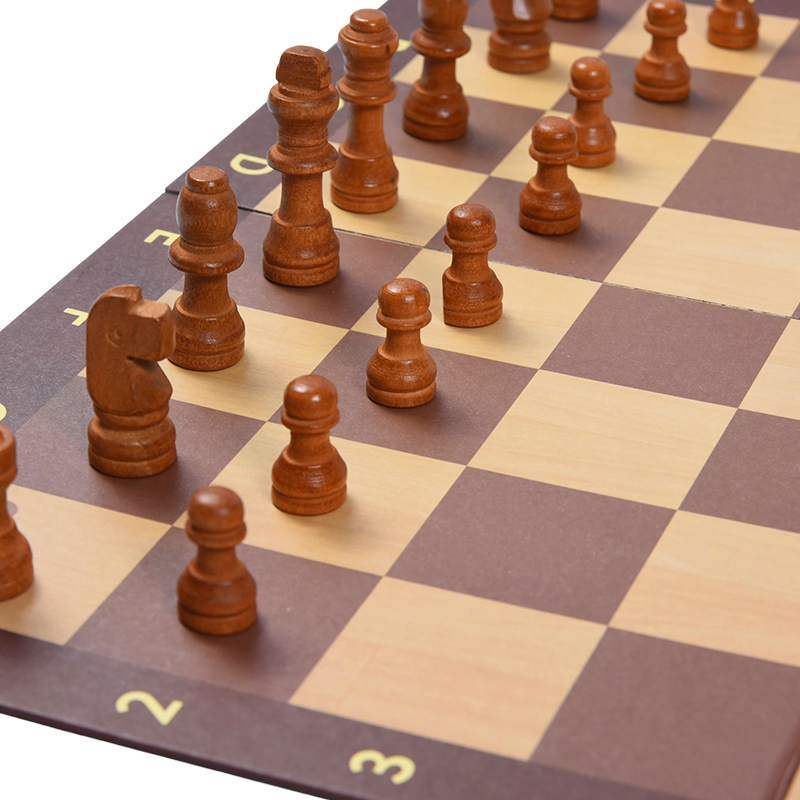 Sac de rangement et instructions Jeu d'échecs pliable en bois