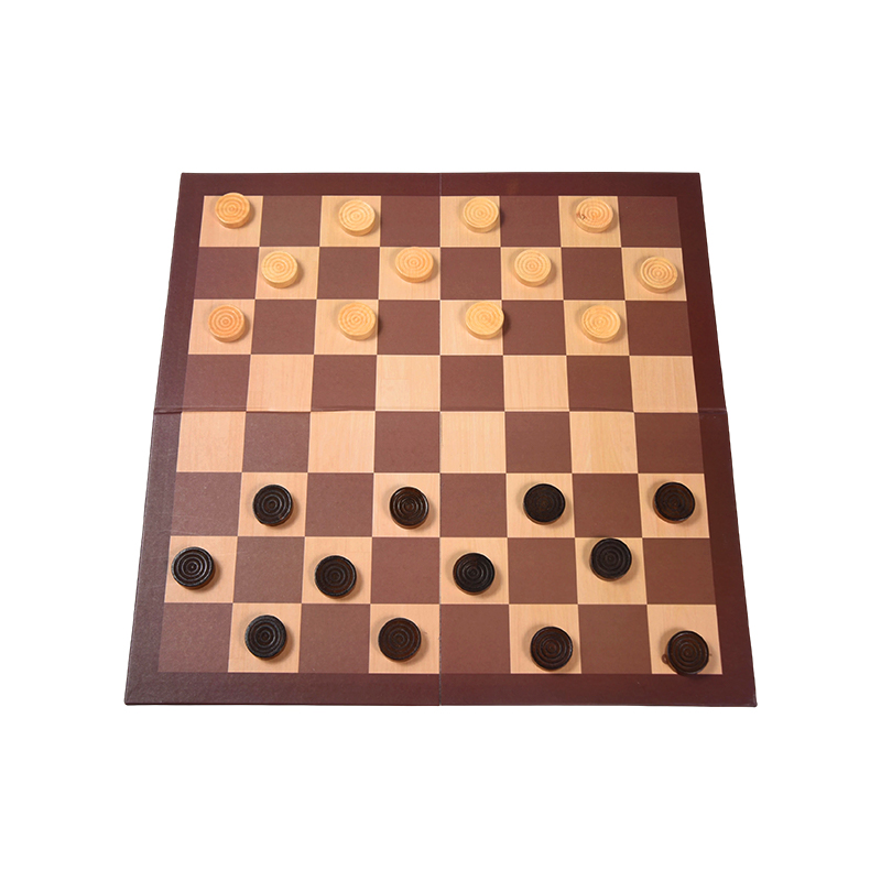 Jeu de société de dames en bois – Jeu de stratégie classique avec deux options d'emballage