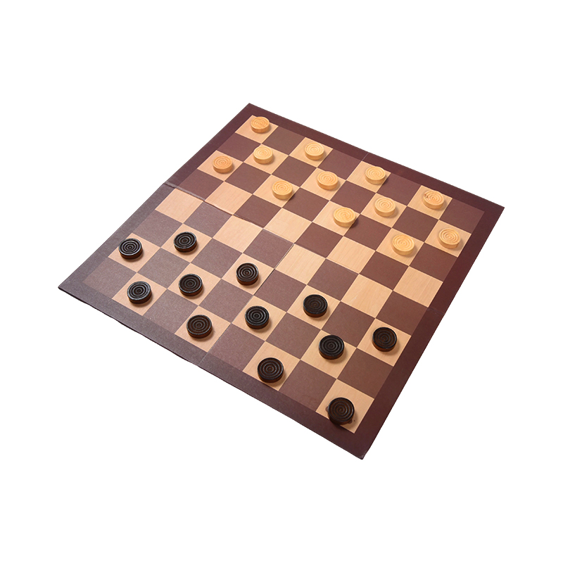 Jeu de société de dames en bois – Jeu de stratégie classique avec deux options d'emballage