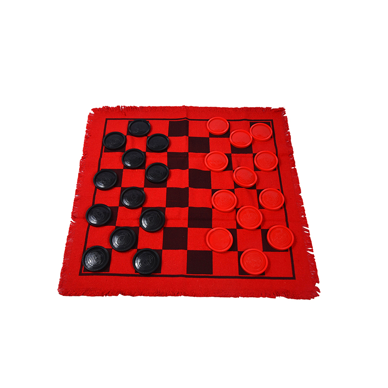 Jeu de dames classique portable et pratique avec sac à cordon
