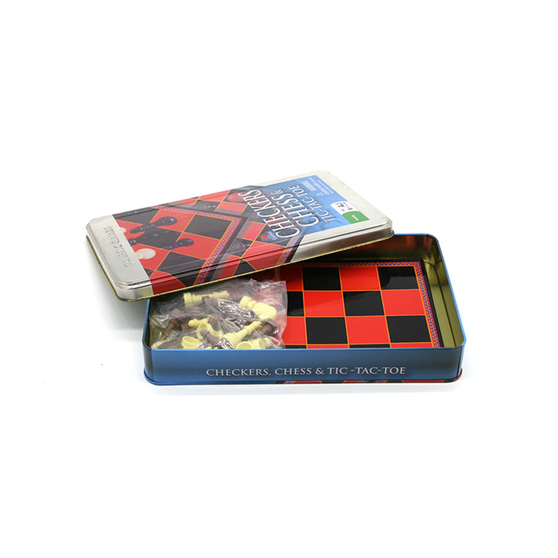 Ensemble de boîtes classiques 2 en 1 pour dames, échecs et tic-tac-toe
