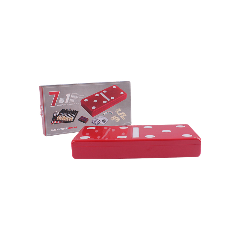 Édition Red Polka-Dot – Ensemble combiné classique de dominos et de cribbage