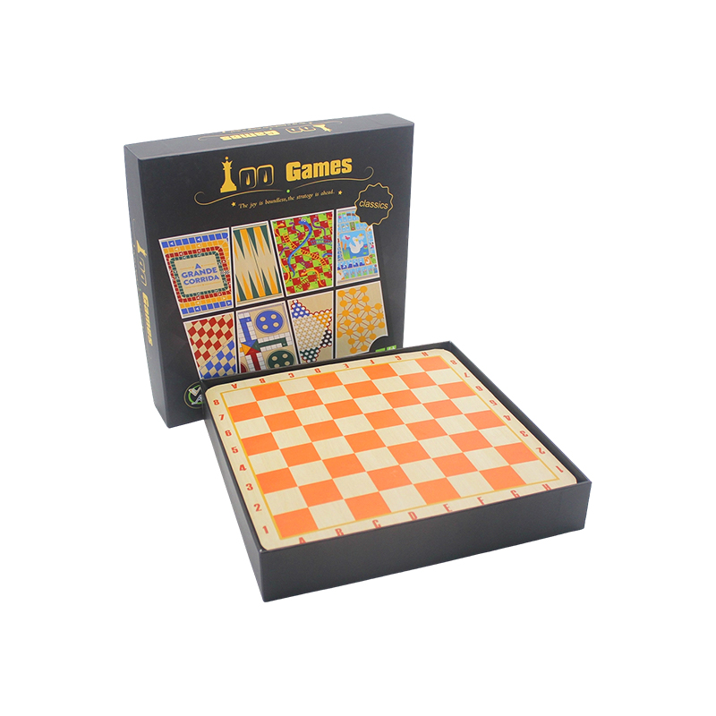 Collection de jeux de société classiques dans un coffret cadeau 100-en-1