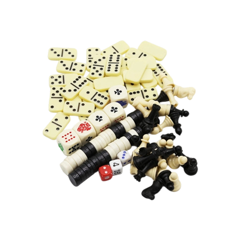 Ensemble multi-jeux classique – Combo échecs, dominos, poker et dames