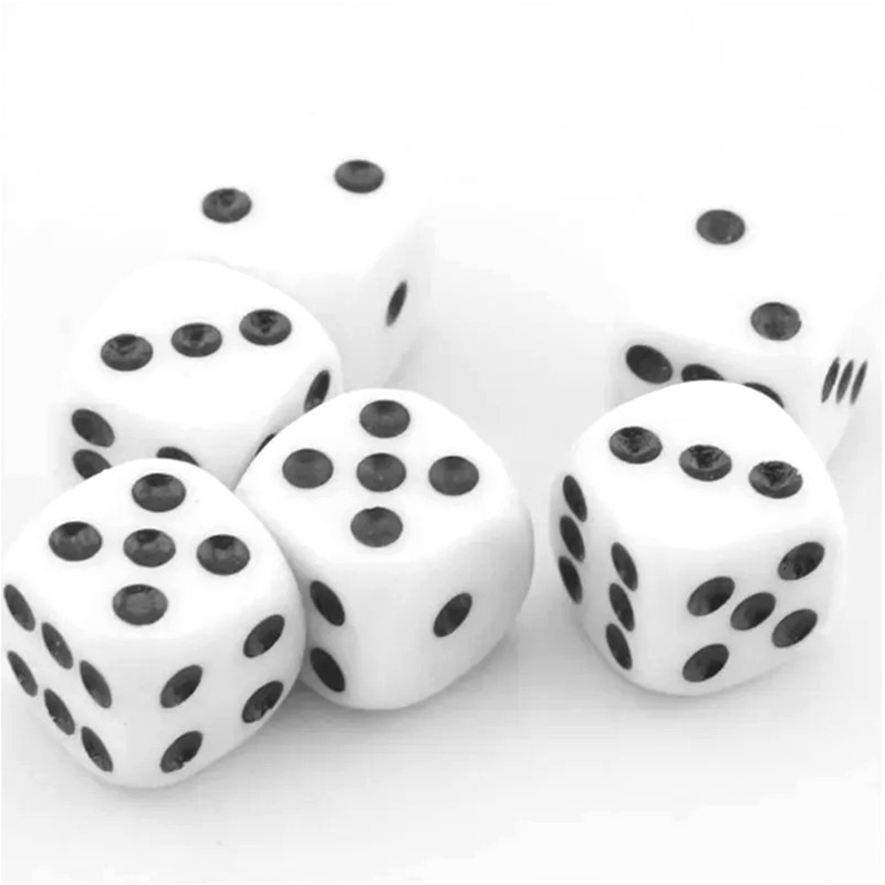 Jeu de dés assortis colorés, 100 pièces en 10 couleurs vives