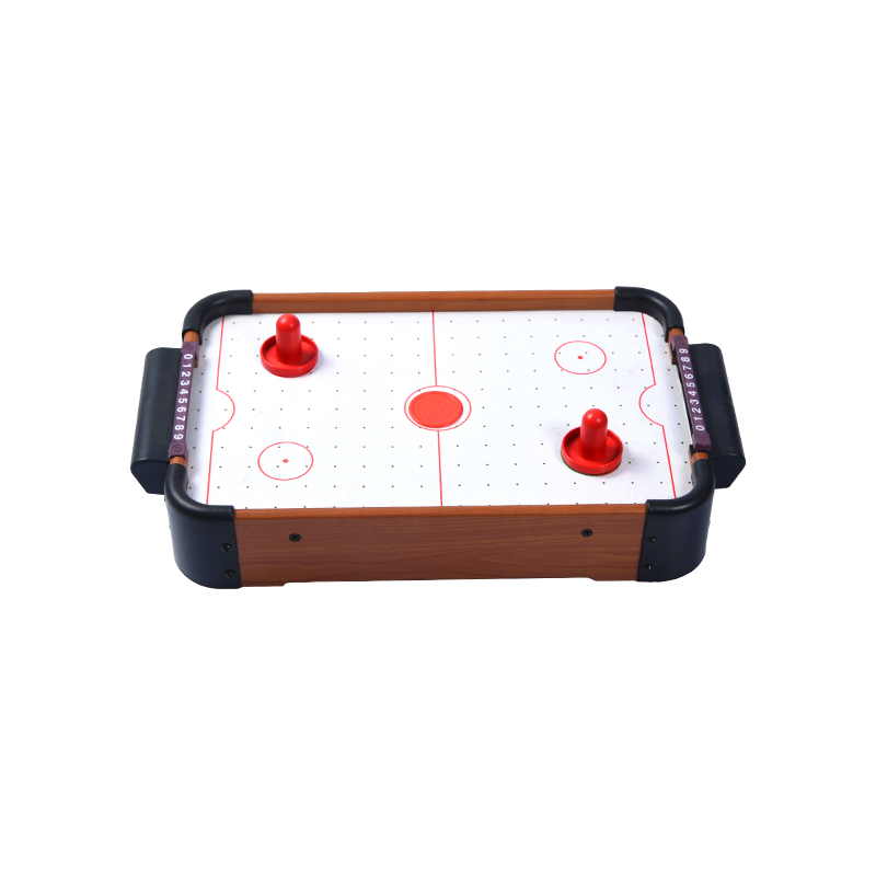 Mini jeu de bureau avec palets rouges et trackers de scores, table de hockey sur air compacte en bois
