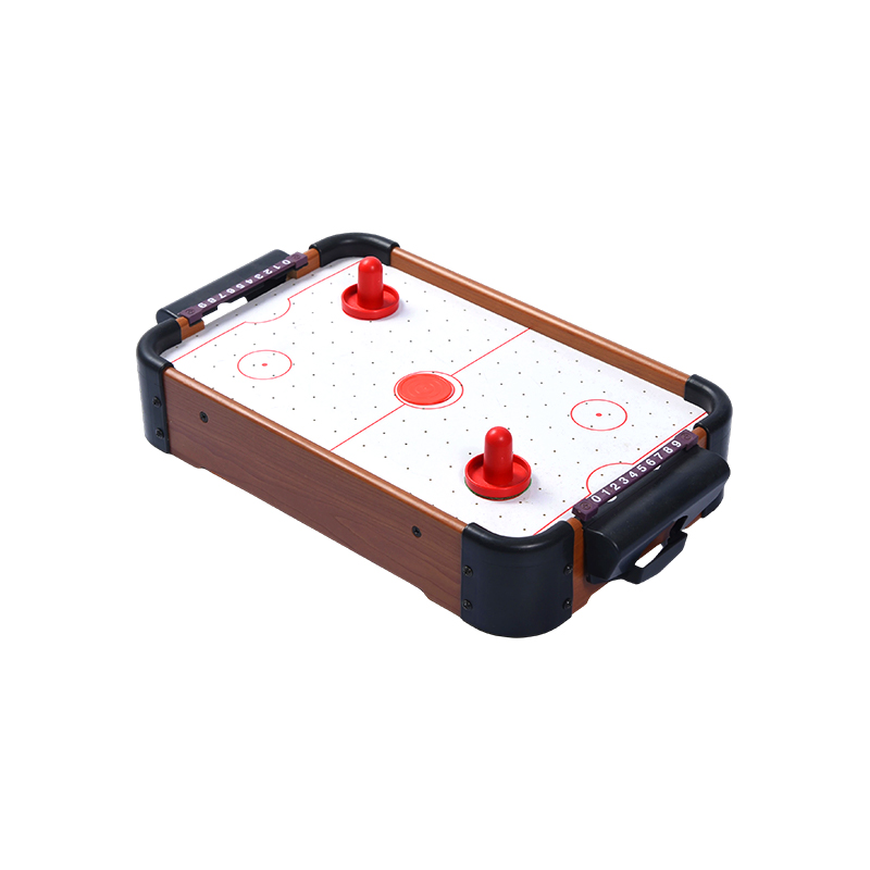 Mini jeu de bureau avec palets rouges et trackers de scores, table de hockey sur air compacte en bois