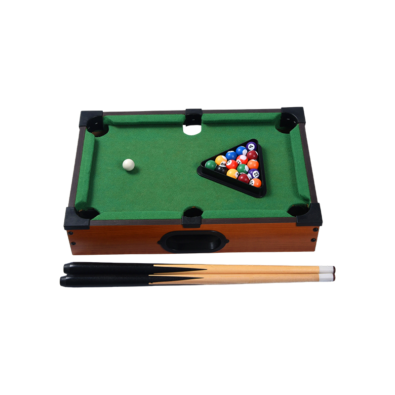 Mini table de billard de bureau – Ensemble de billard compact avec support triangulaire, queues et balles