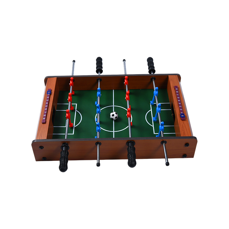 Table de baby-foot en bois classique – Jeu de bureau compact avec des joueurs dynamiques et des trackers de scores
