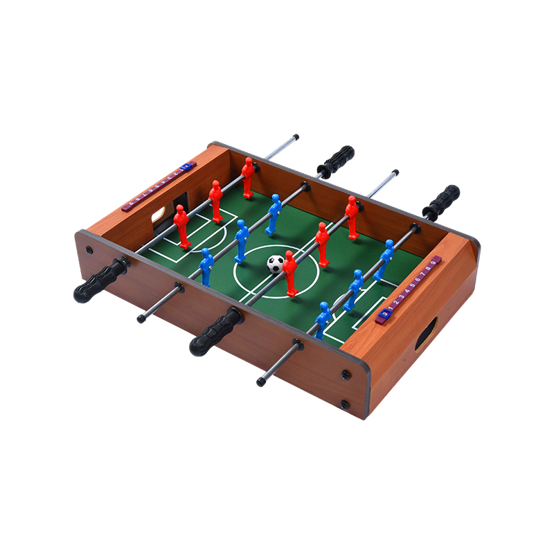 Table de baby-foot en bois classique – Jeu de bureau compact avec des joueurs dynamiques et des trackers de scores