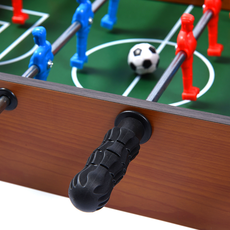 Table de baby-foot en bois classique – Jeu de bureau compact avec des joueurs dynamiques et des trackers de scores