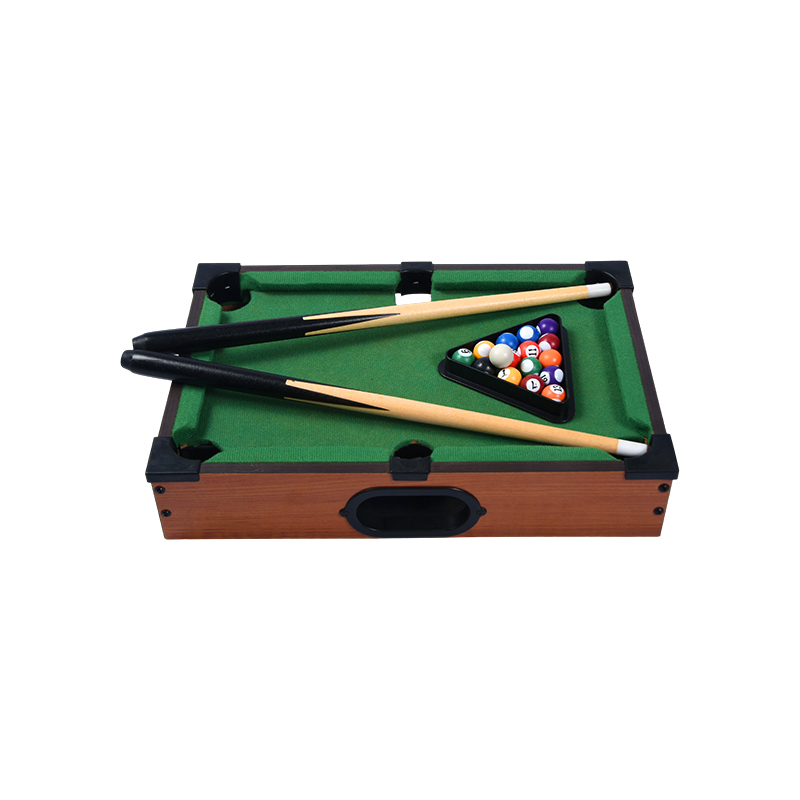 Ensemble de billard compact avec queues, balles et mini table de billard de bureau à support triangulaire