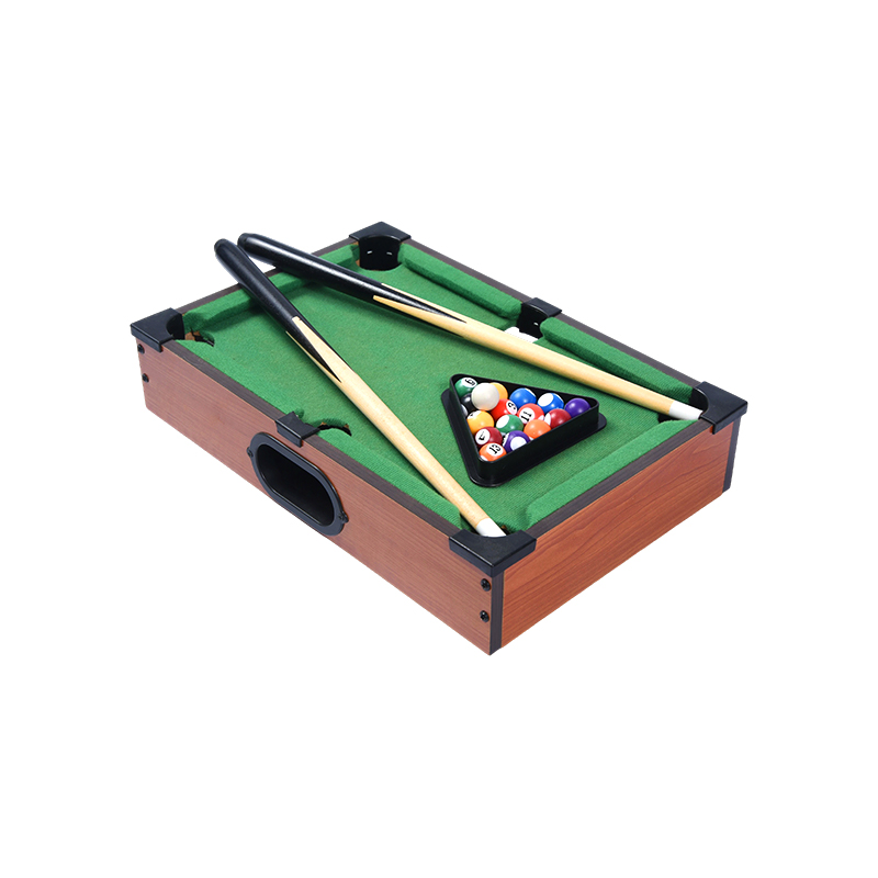 Ensemble de billard compact avec queues, balles et mini table de billard de bureau à support triangulaire