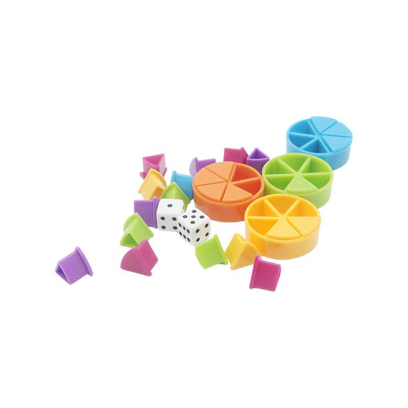 Ensemble de manipulation de fractions arc-en-ciel – Outil d'apprentissage à code couleur