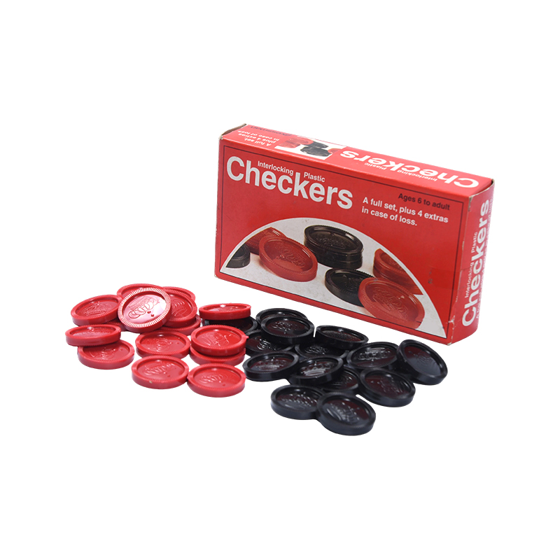 Jeu de dames en plastique classique au design imbriqué