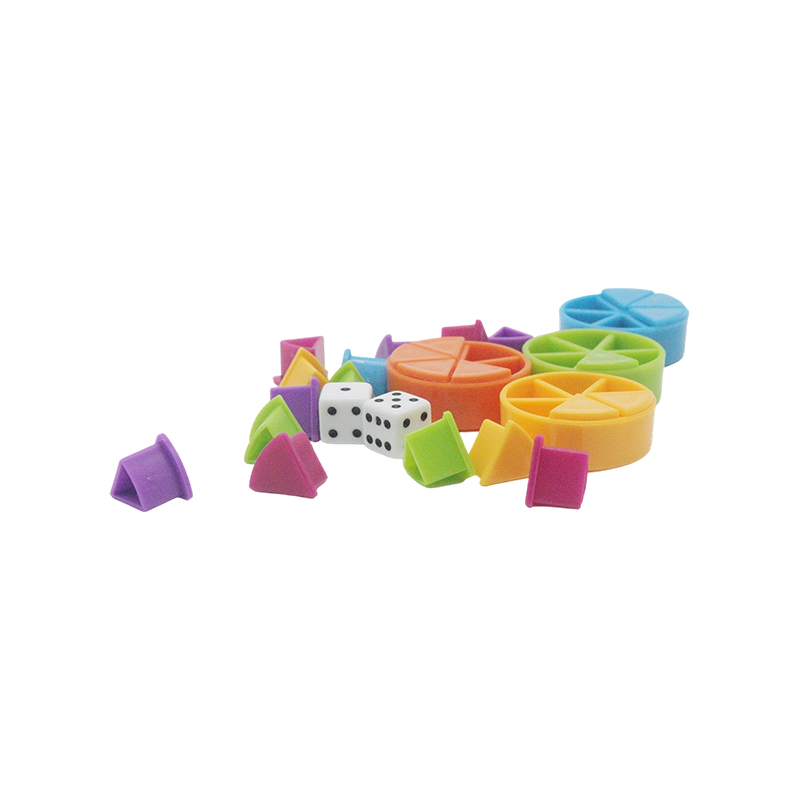 Ensemble de manipulation de fractions arc-en-ciel – Outil d'apprentissage à code couleur