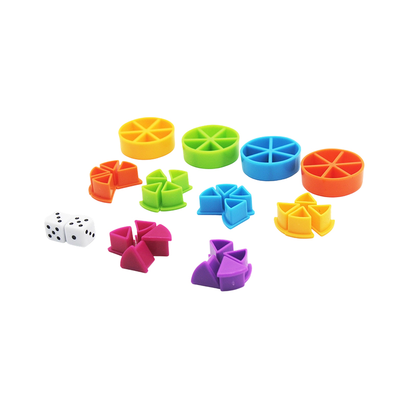 Ensemble de manipulation de fractions arc-en-ciel – Outil d'apprentissage à code couleur