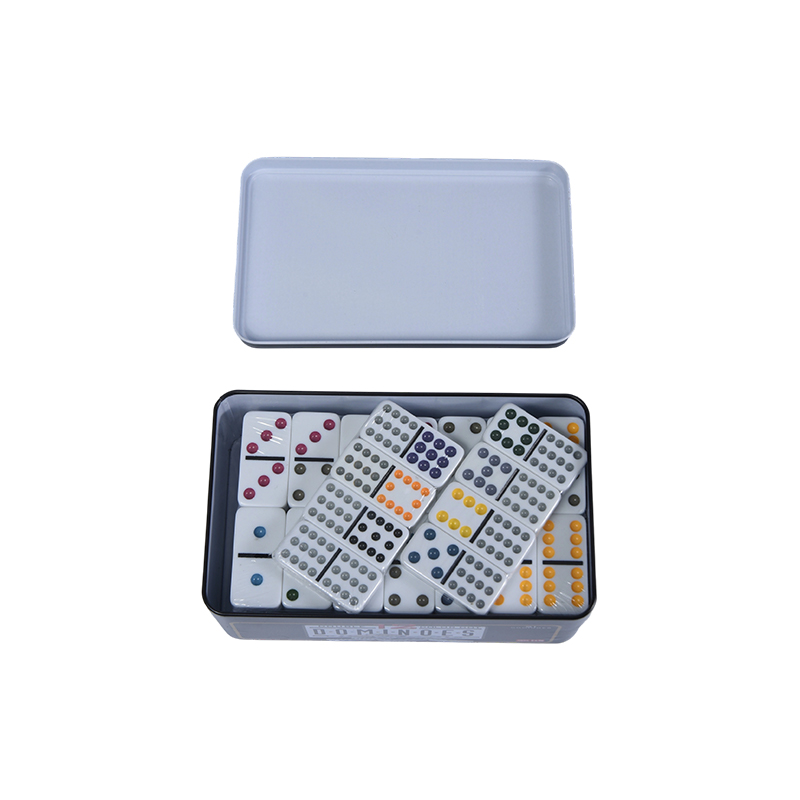 Présentoir en bois-ensemble d'art de collection ensemble de dominos colorés avec