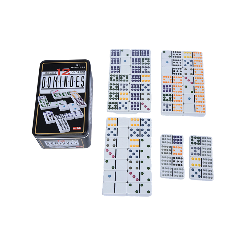 Présentoir en bois-ensemble d'art de collection ensemble de dominos colorés avec