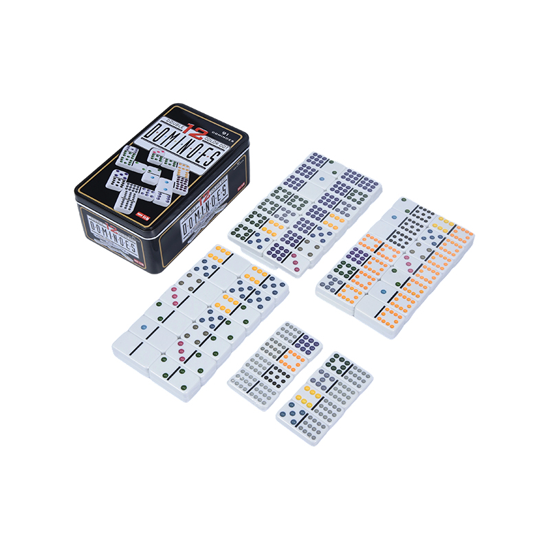 Présentoir en bois-ensemble d'art de collection ensemble de dominos colorés avec